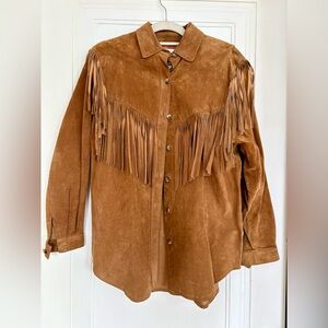 Vintage Genuine Suede Fringed Jacket